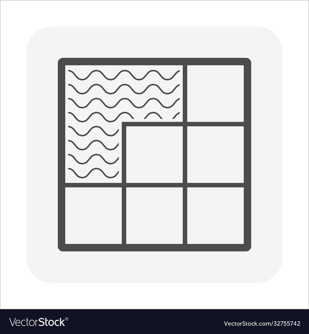 Tile Floor And Installation Work Icon Design Vector Image