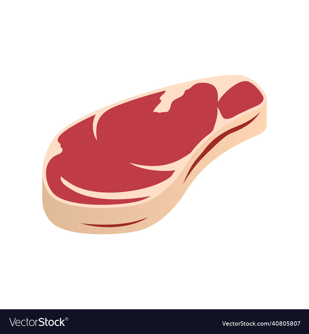 Meat Steak Isometric Composition Royalty Free Vector Image