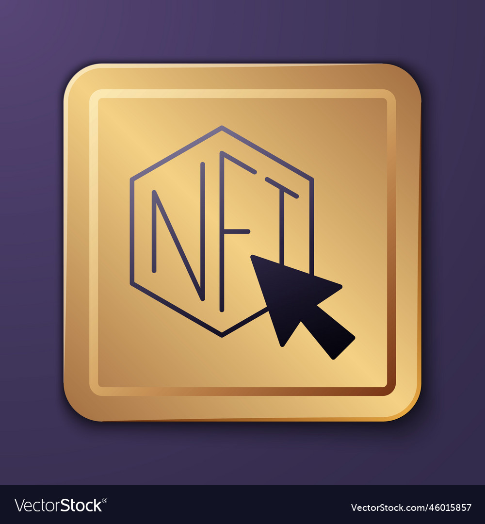 Purple Nft Digital Crypto Art Icon Isolated On Vector Image