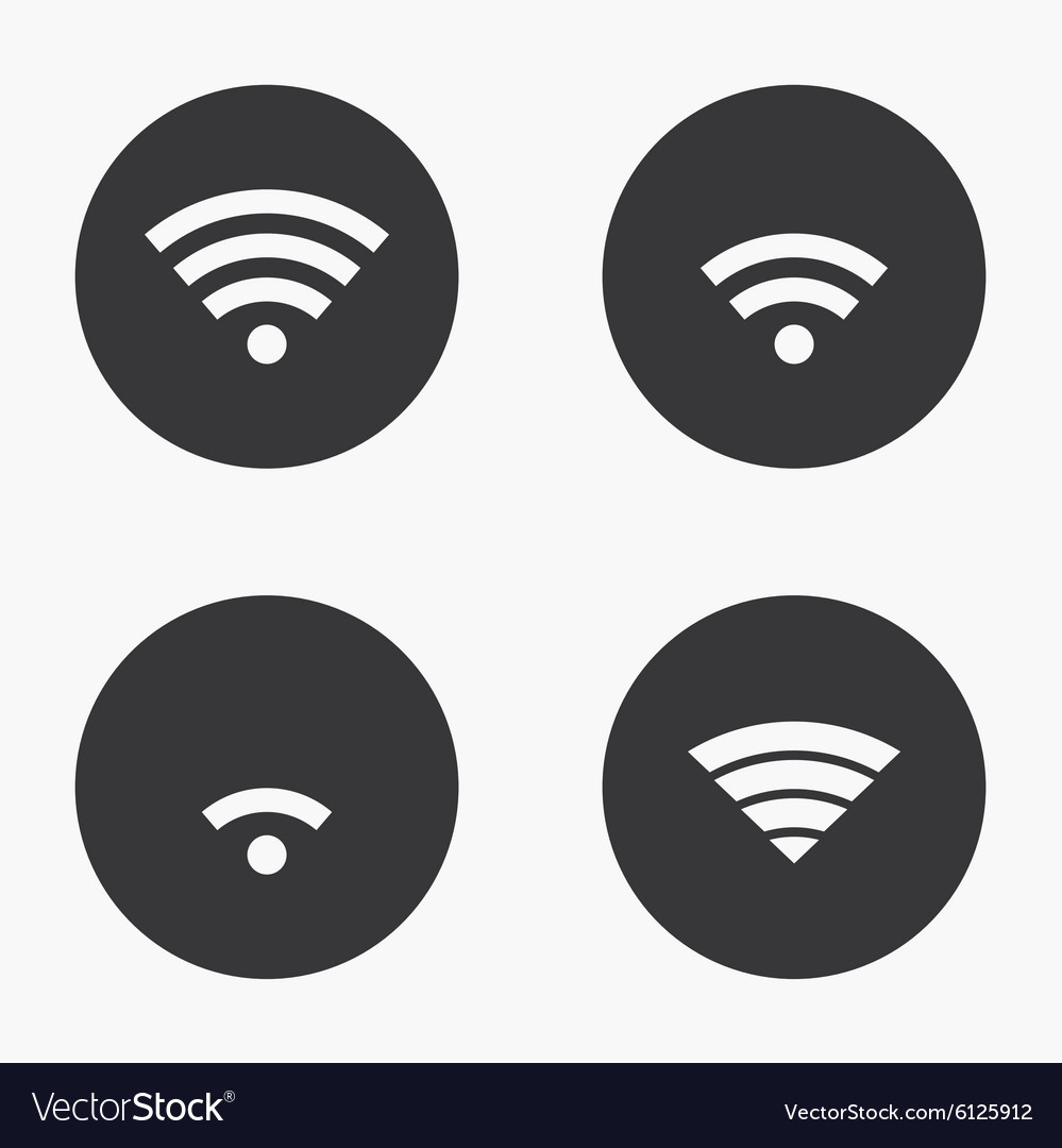 Modern Wi Fi Icons Set Royalty Free Vector Image