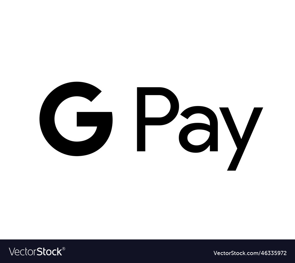 Google Pay Logo Symbol Black Design Royalty Free Vector