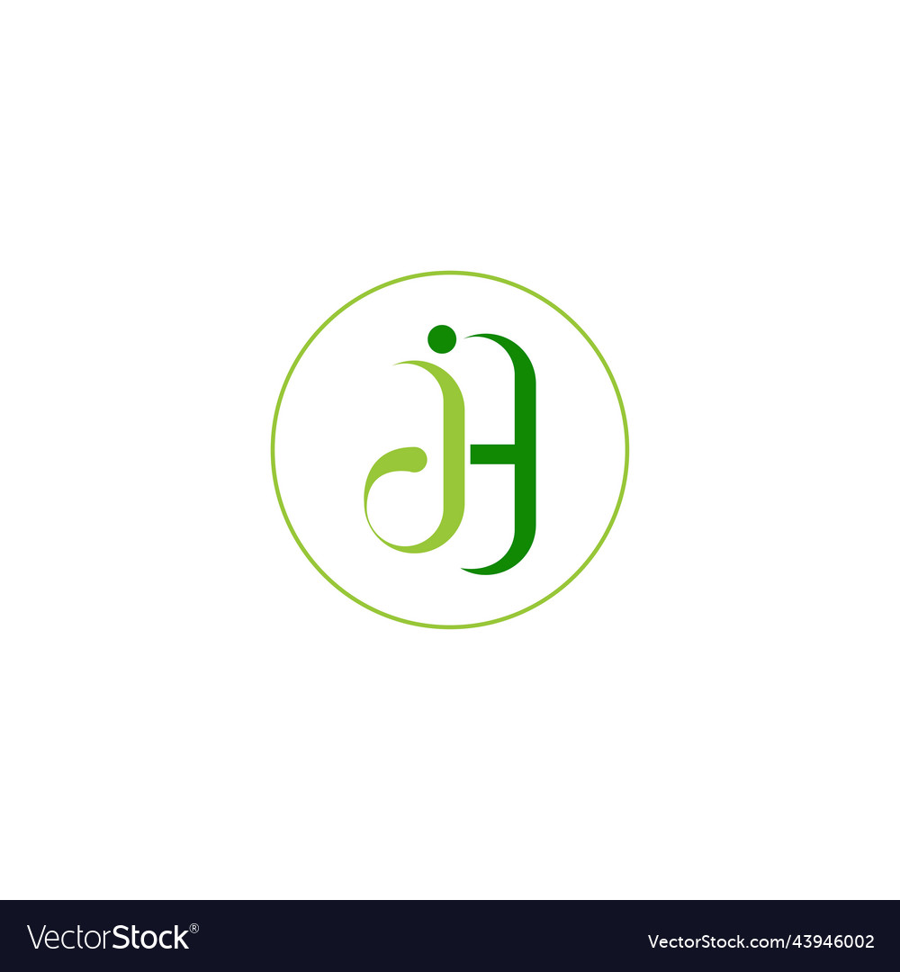 Alphabet Initials Logo Jh Hj J And H Royalty Free Vector