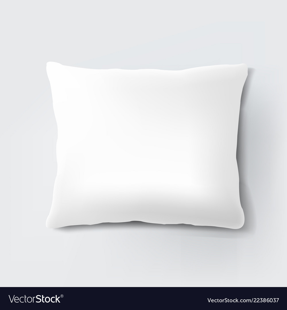 White Pillow Isolated Background Royalty Free Vector Image