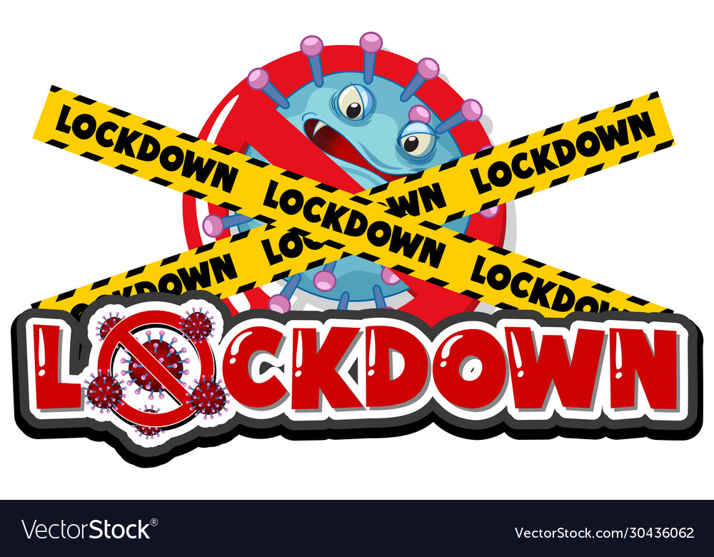 Coronavirus Poster Design With Word Lockdown Vector Image