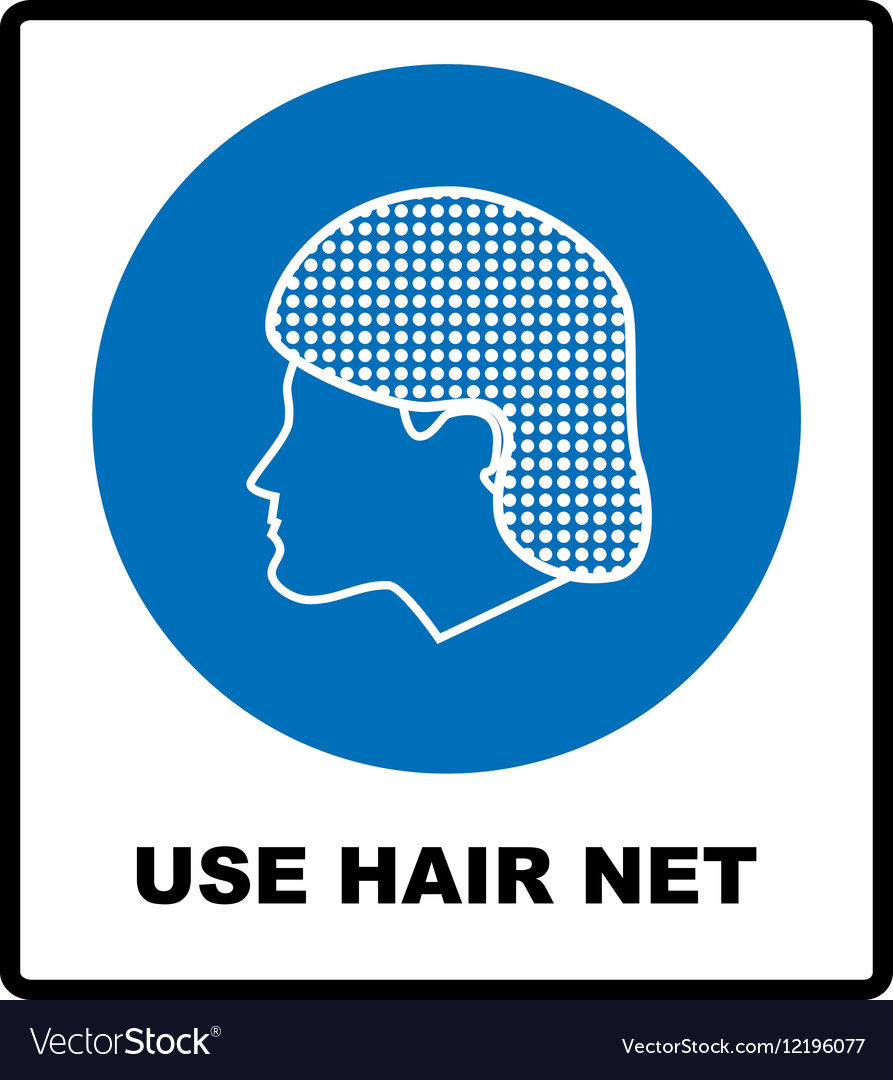 Use Hair Net Sign Royalty Free Vector Image VectorStock