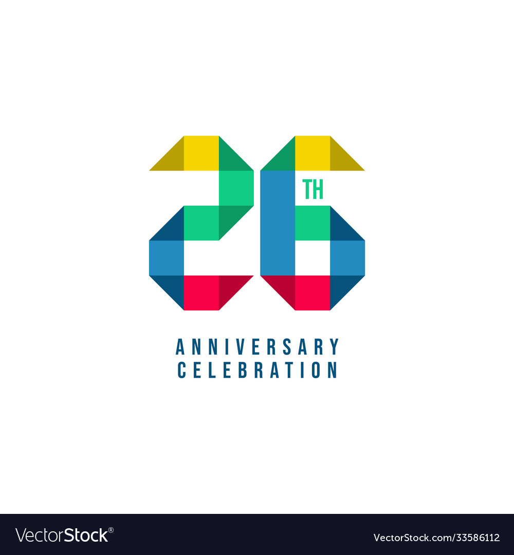 Th Anniversary Celebration Template Design Vector Image