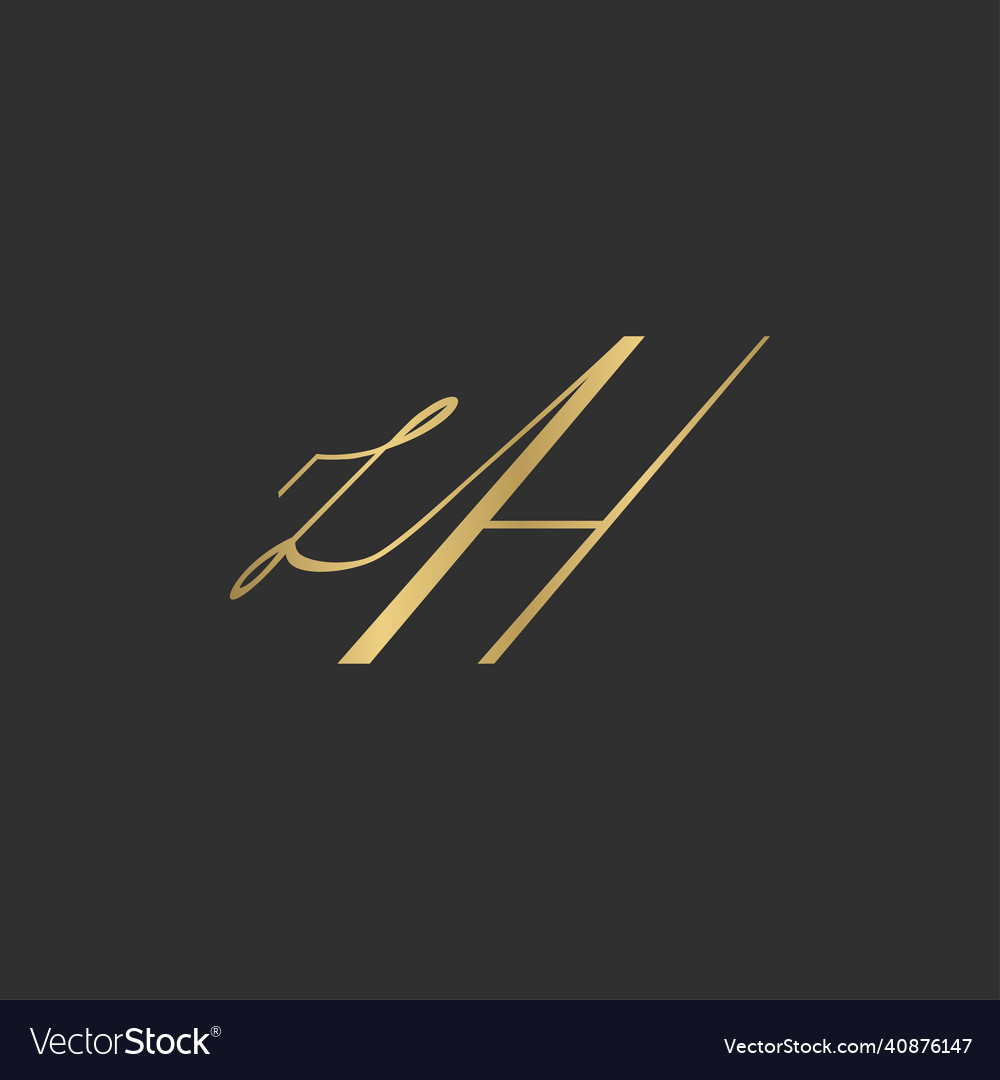 Alphabet Initials Logo Hz Zh H And Z Royalty Free Vector