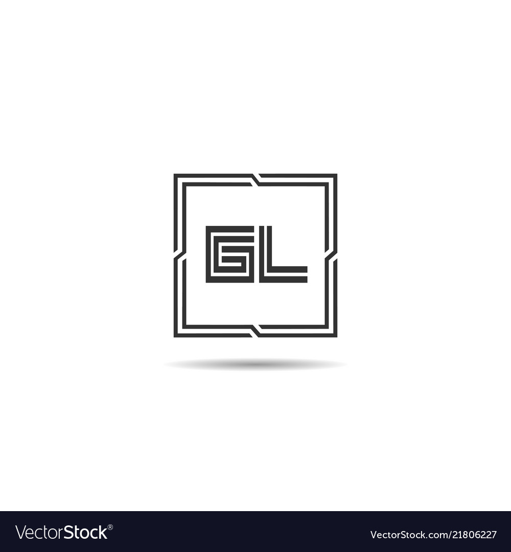 Initial Letter Gl Logo Template Design Royalty Free Vector