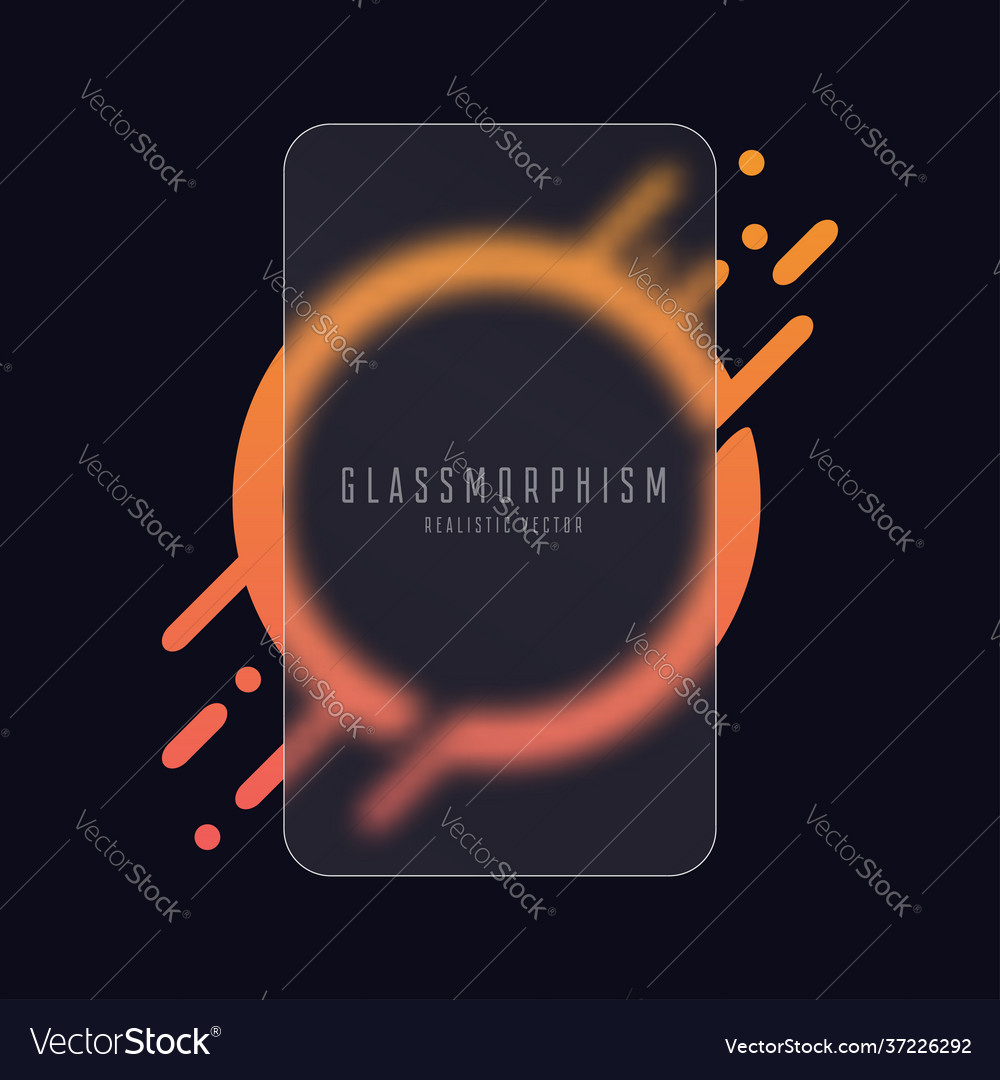 Glass Morphism Effect With Transparent Plate Vector Image