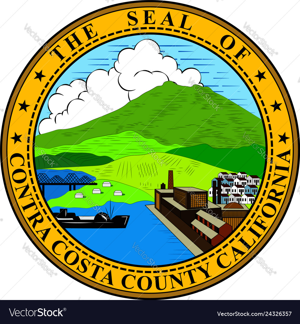 Coat Of Arms Contra Costa County In California Vector Image