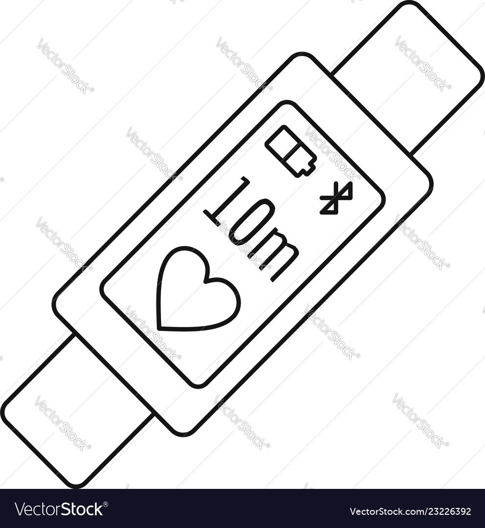 Modern Fitness Tracker Icon Outline Style Vector Image