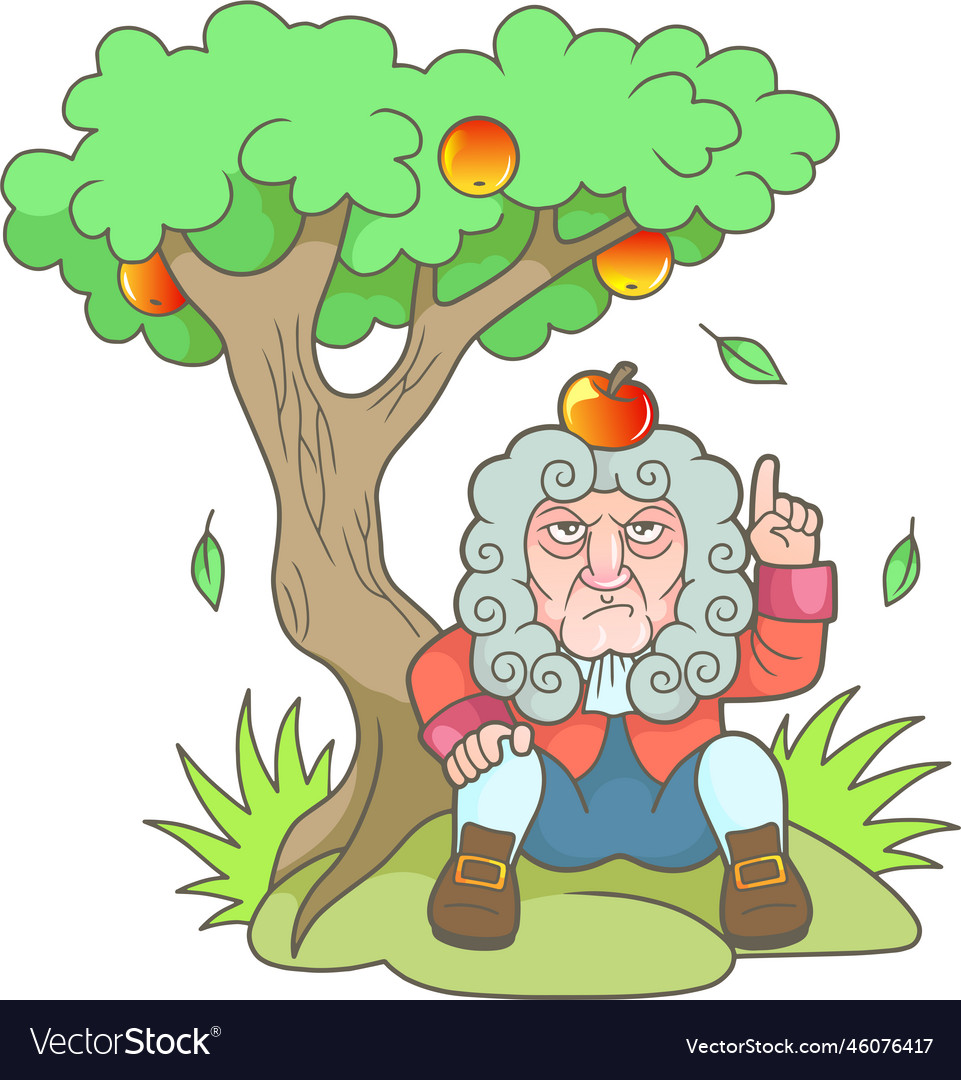 Great Scientist Isaac Newton Royalty Free Vector Image