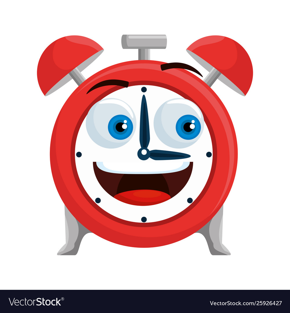 Alarm Clock Kawaii Comic Character Royalty Free Vector Image