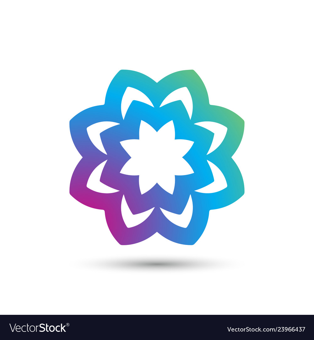 Abstract Elegant Flower Logo Icon Design Vector Image