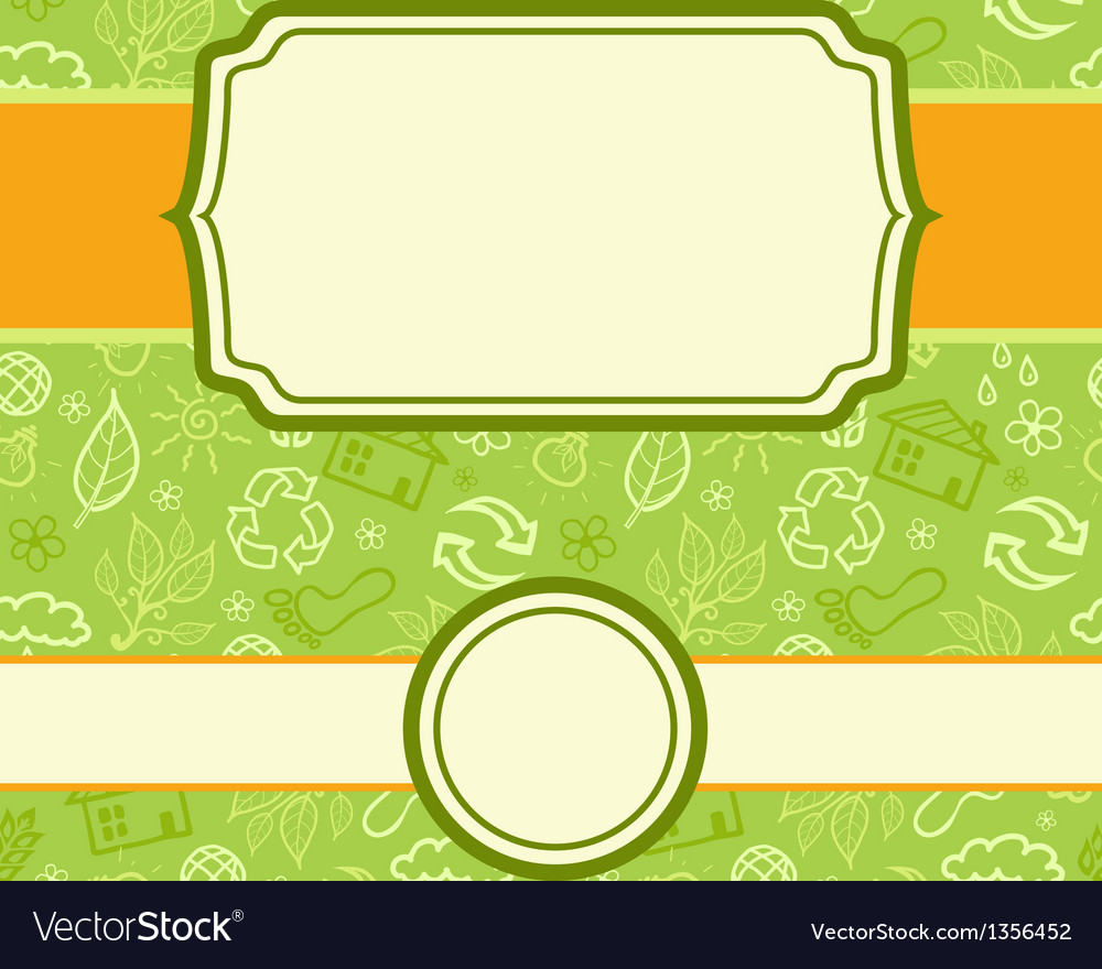 Set Of Frame Environmental Seamless Pattern Vector Image