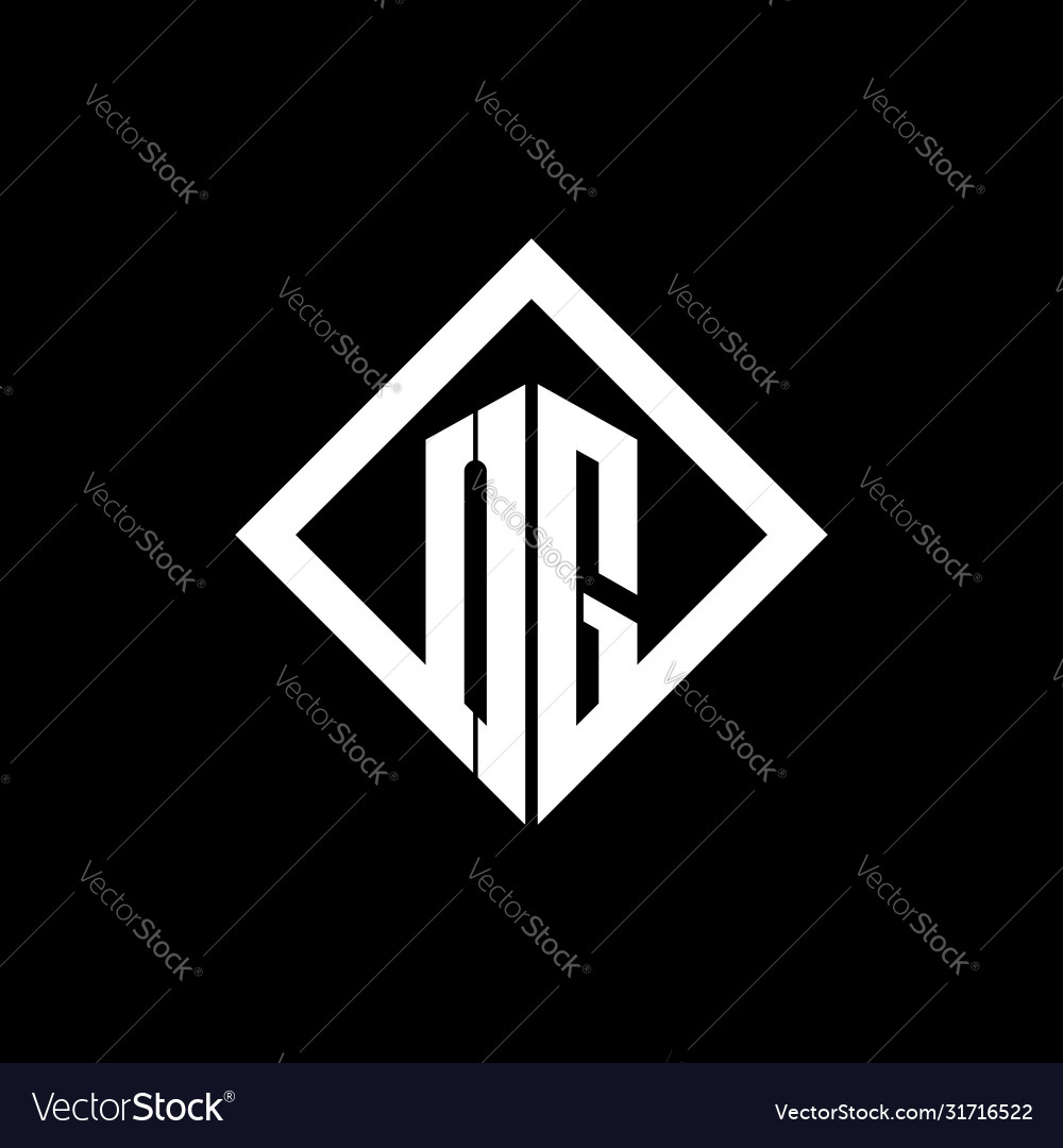 Logo Monogram With Square Rotate Style Design Vector Image