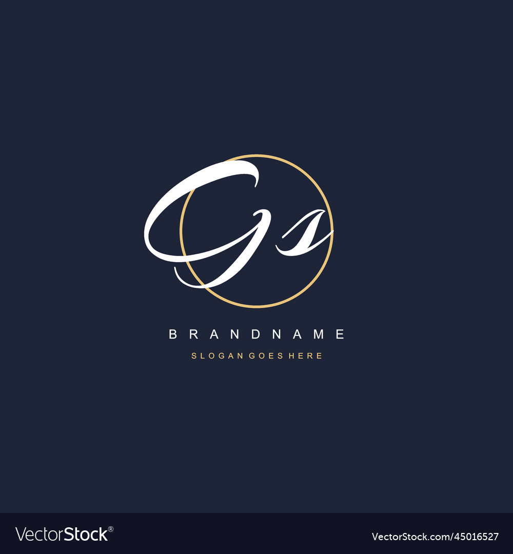 Initial Letter Gs Logo Monogram Feminine Style Vector Image