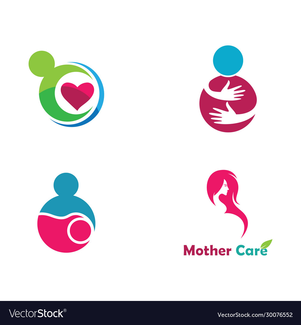 Pregnant Mother Icon Logo Creative Royalty Free Vector Image