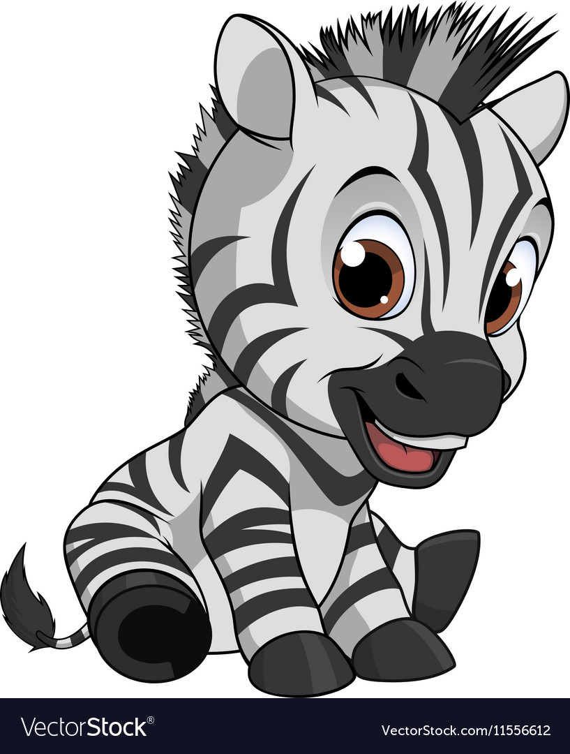 Cute Funny Zebra Royalty Free Vector Image Vectorstock