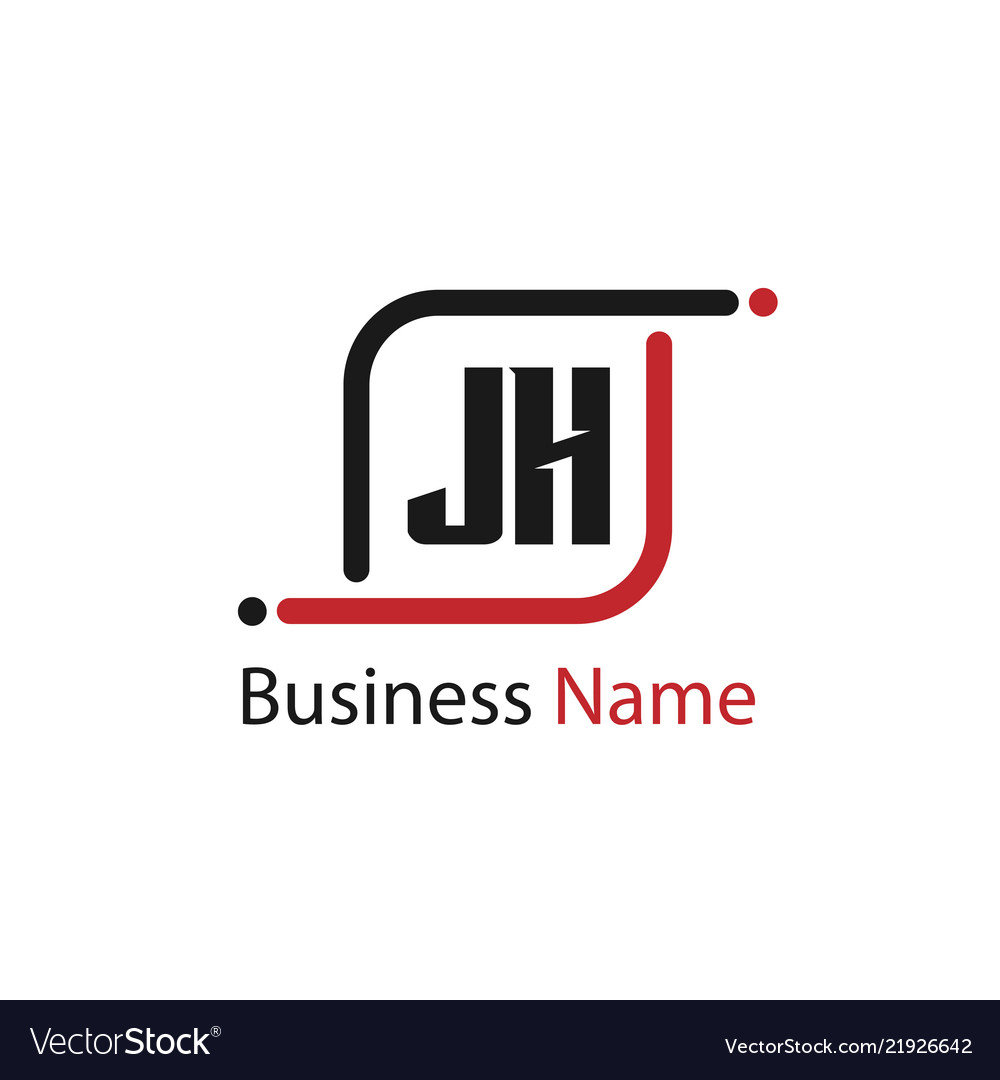 Initial Letter Jh Logo Template Design Royalty Free Vector