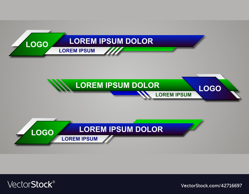 Modern Stylish Lower Third Banner Template Design Vector Image