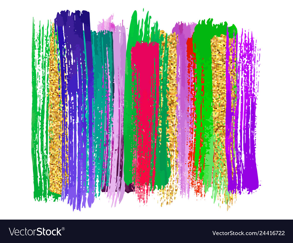 Rainbow Colors Watercolor Paint Stains Royalty Free Vector