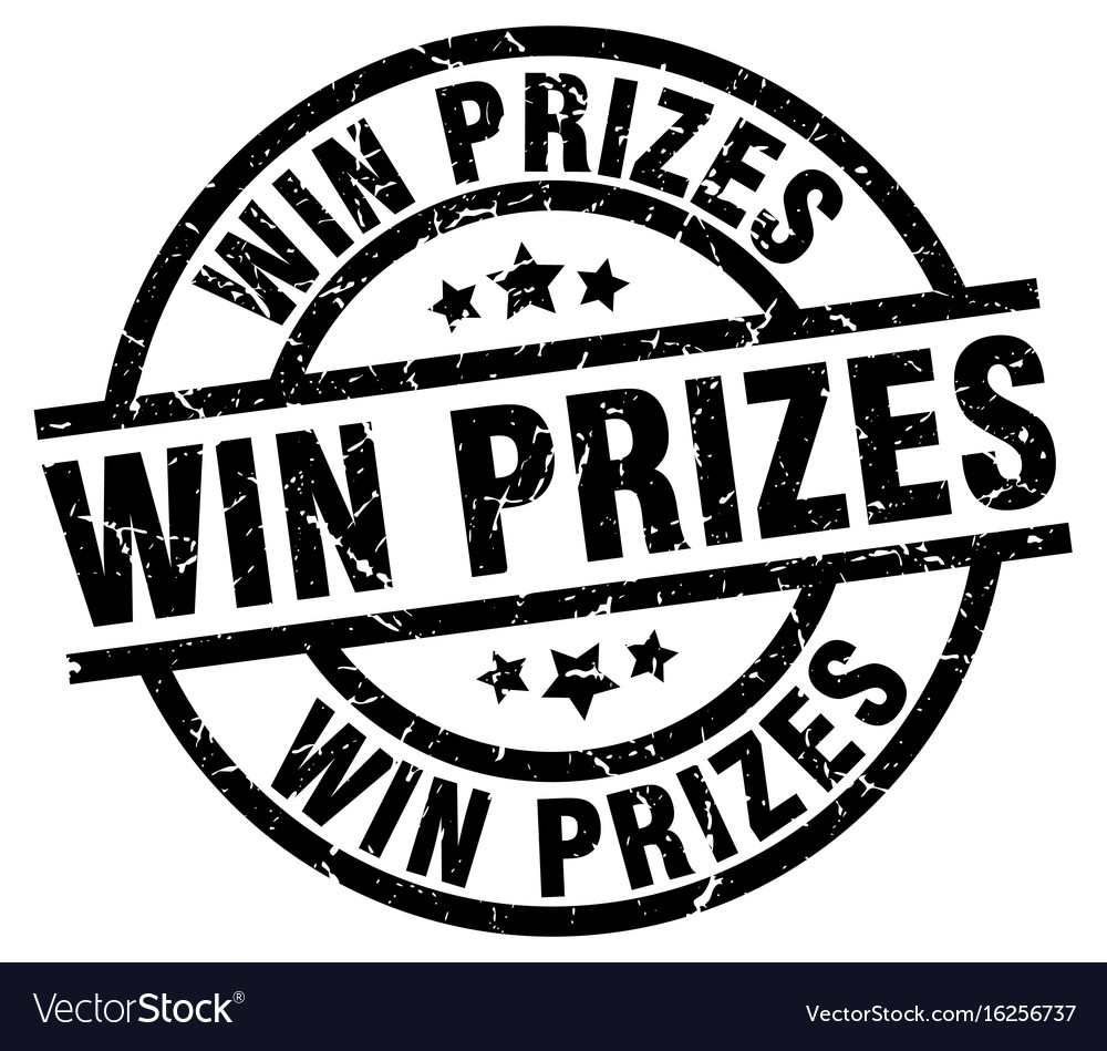 Win Prizes Round Grunge Black Stamp Royalty Free Vector