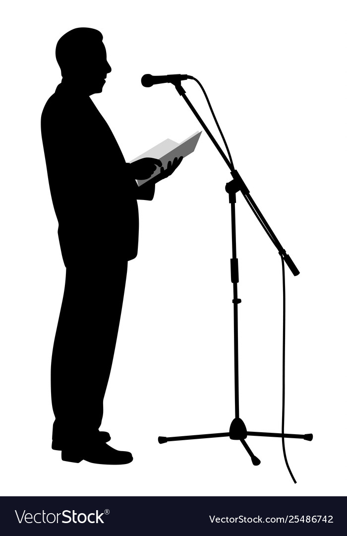 Man Public Speaking Royalty Free Vector Image VectorStock