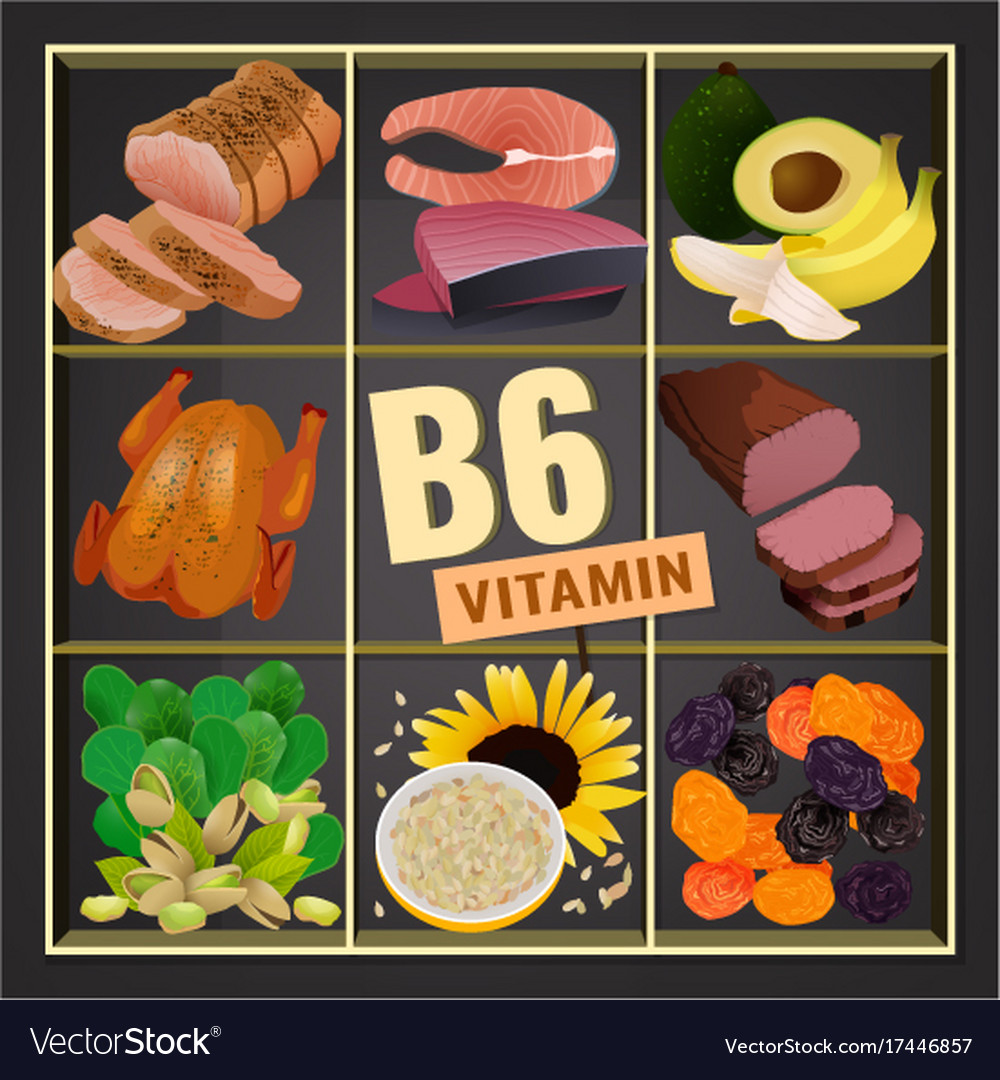 B6 Vitamin Image Royalty Free Vector Image VectorStock