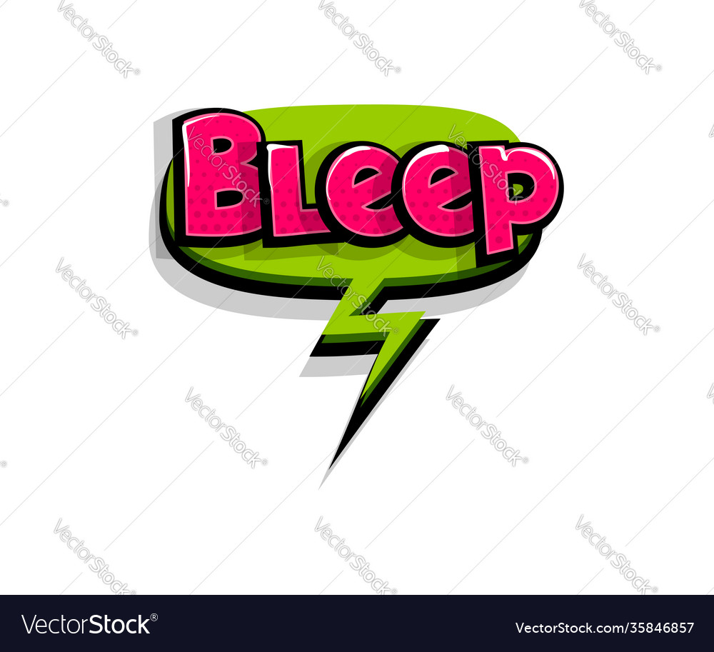 Comic Text Bluep Beep Logo Soundeffekte Lizenzfreier Vektor