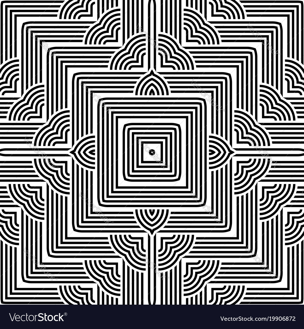 Design Seamless Monochrome Interlaced Pattern Vector Image