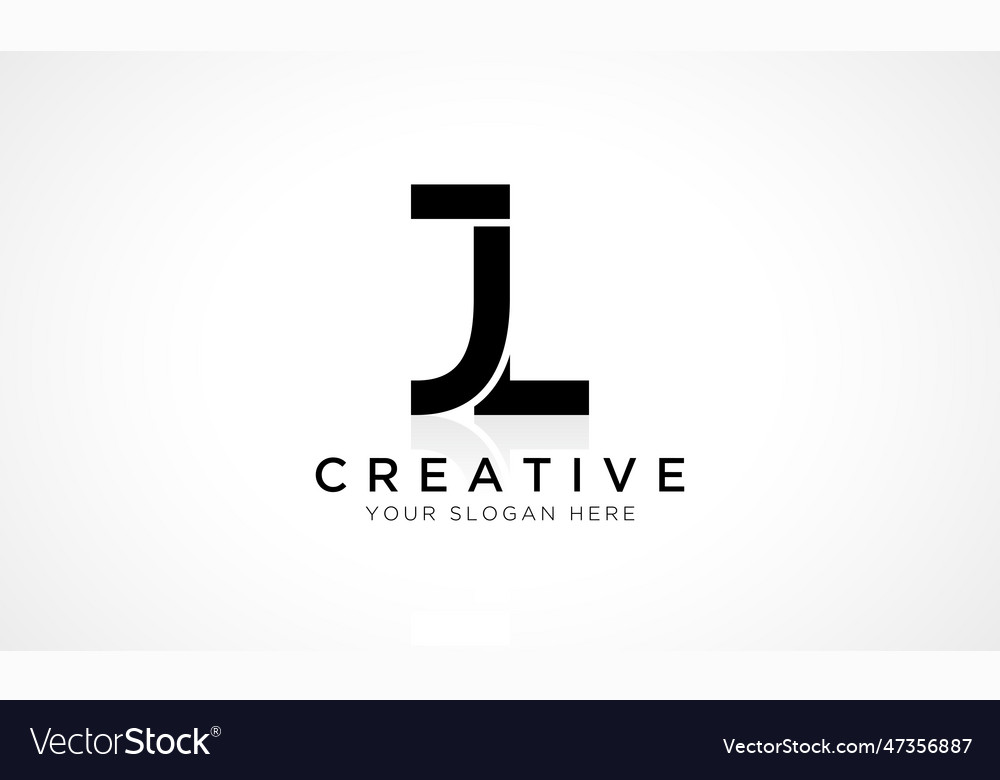 Jl Letter Logo Design Template Alphabet Initial Vector Image