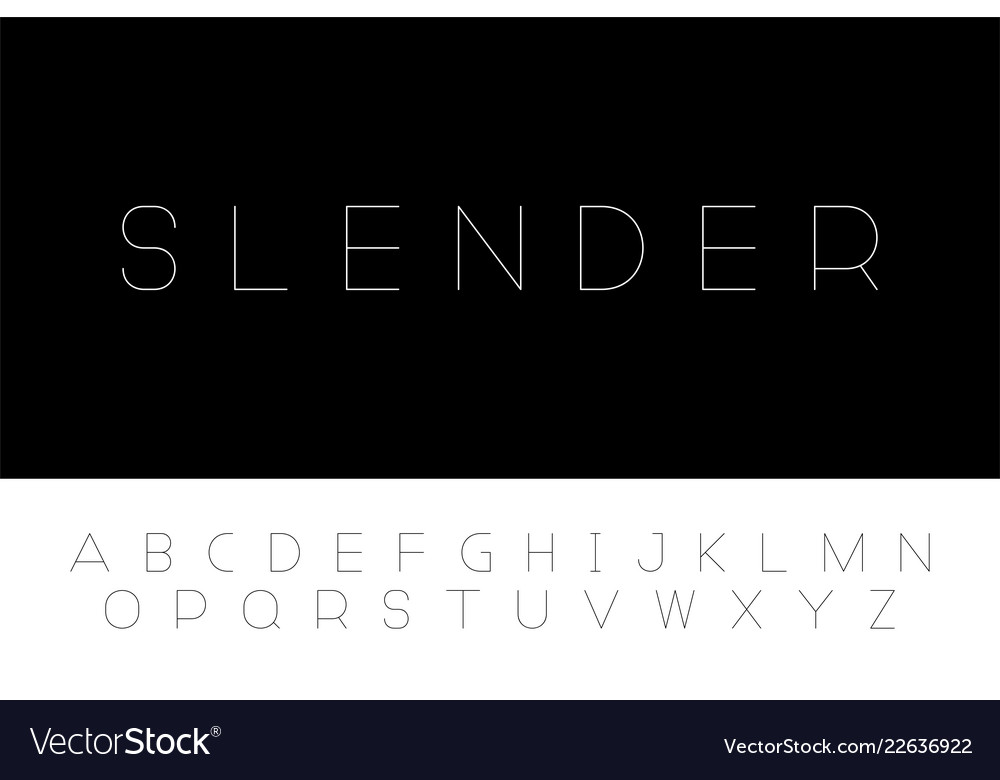 Simple Minimalistic Font English Alphabet Vector Image