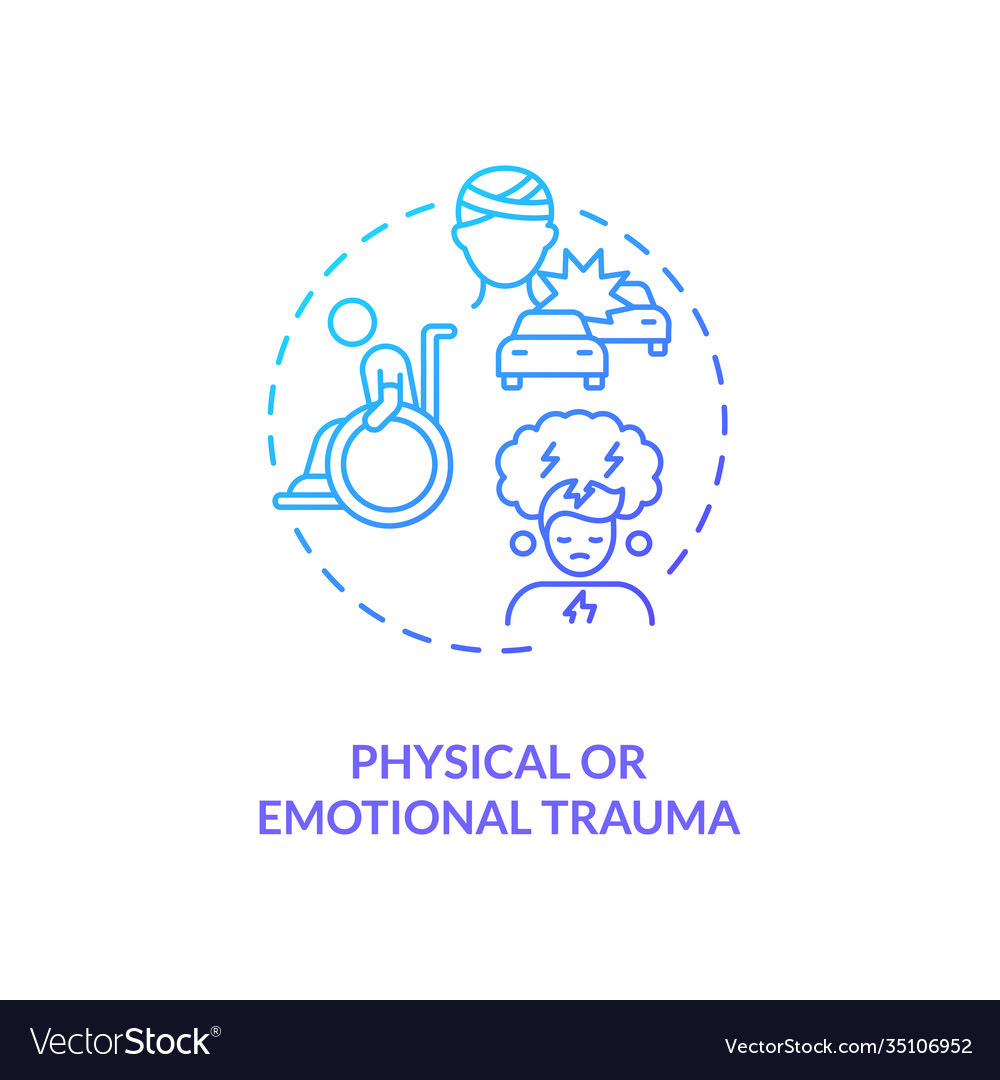 Physical And Emotional Trauma Concept Icon Vector Image