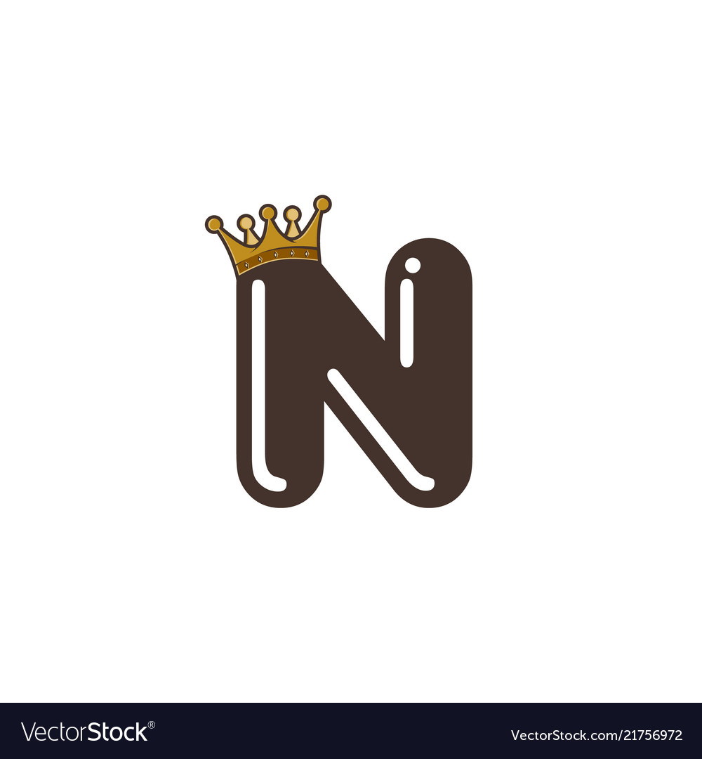 Alphabet Letter With Crown King Queen Royalty Free Vector