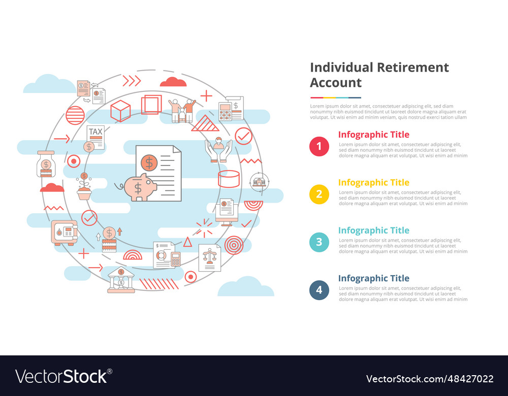 Ira Individual Retirement Account Concept Vector Image