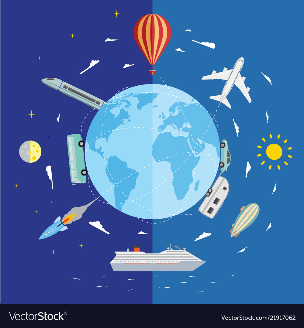 Travel And Tourism Background Royalty Free Vector Image