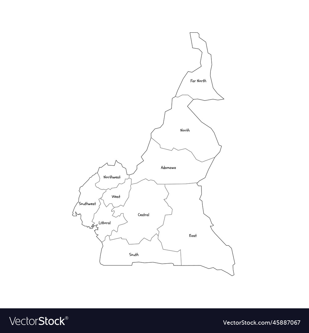 Cameroon Political Map Of Administrative Divisions