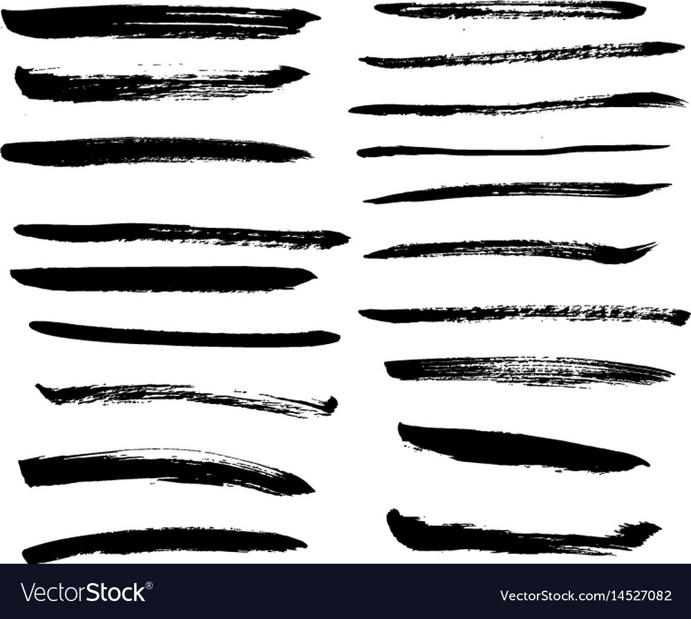 Set Of Black Ink Stains Royalty Free Vector Image