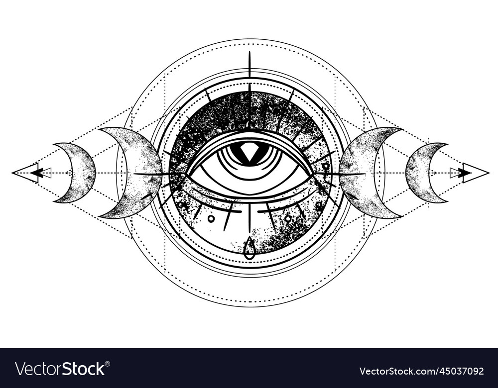 Eye Of Providence Masonic Symbol All Seeing Vector Image