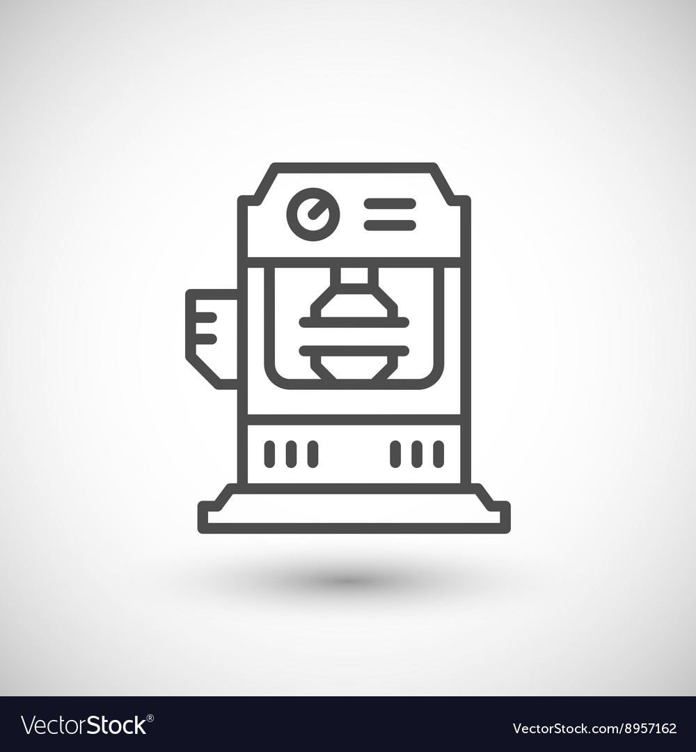 Hydraulic Press Machine Line Icon Royalty Free Vector Image