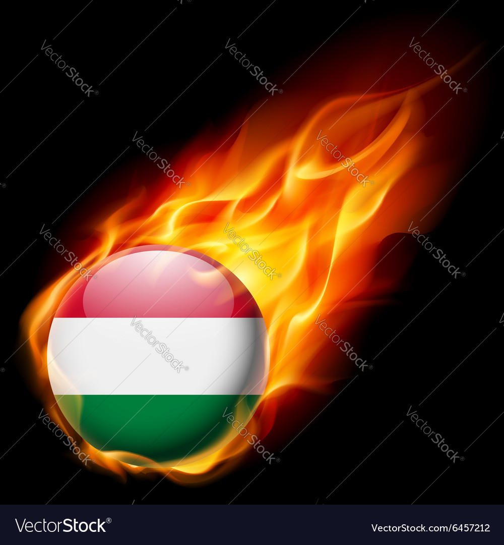 Round Glossy Icon Of Hungary Royalty Free Vector Image