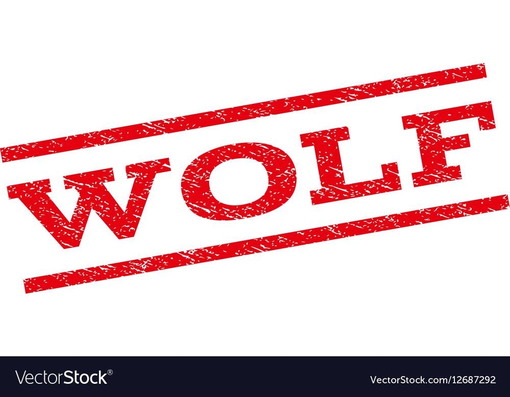 Wolf Watermark Stamp Royalty Free Vector Image