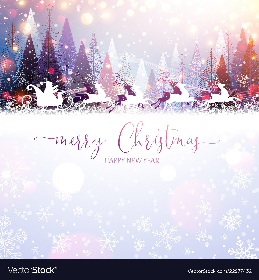 Christmas Card With Santa Claus Royalty Free Vector Image