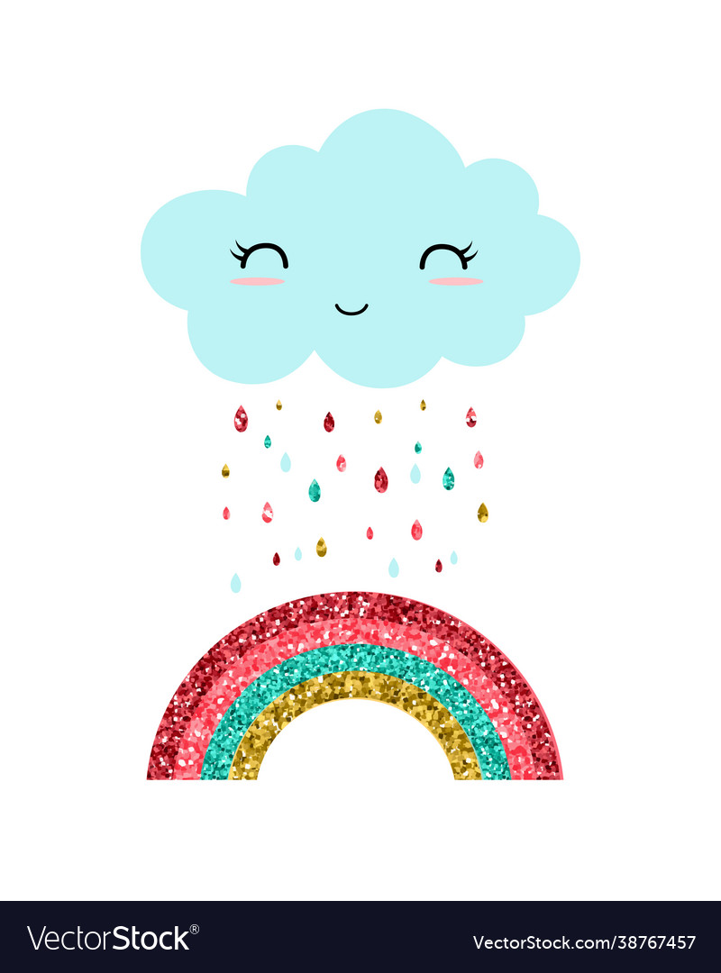 Cute Rainbow Royalty Free Vector Image Vectorstock