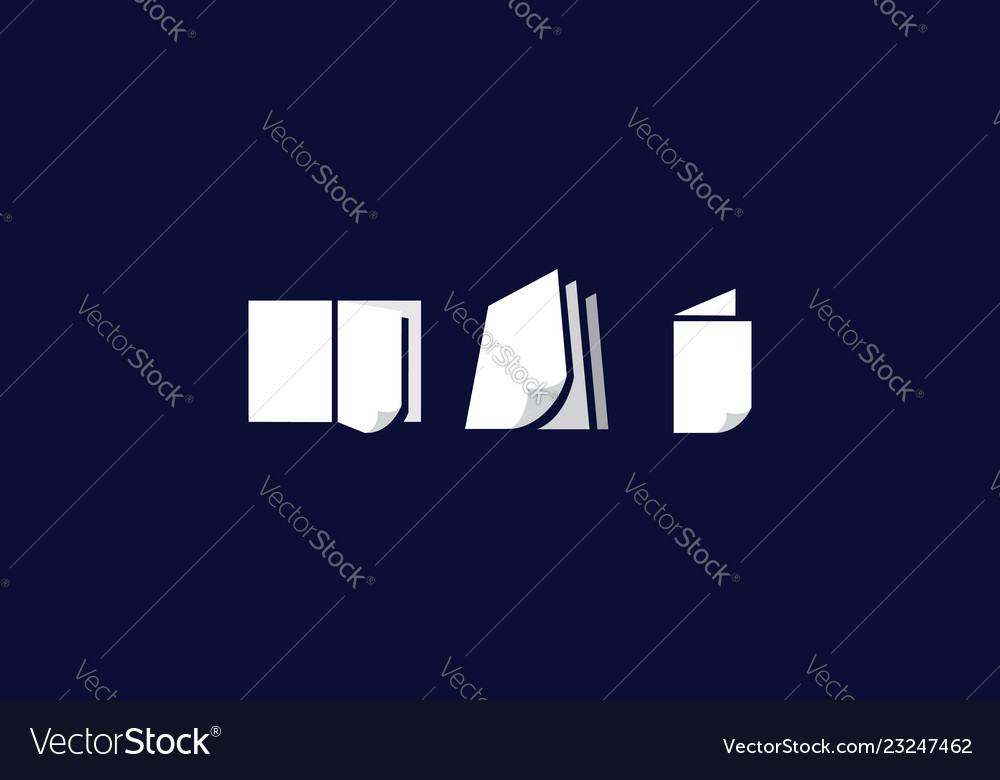 Sheet Of Paper Icon Logo Royalty Free Vector Image