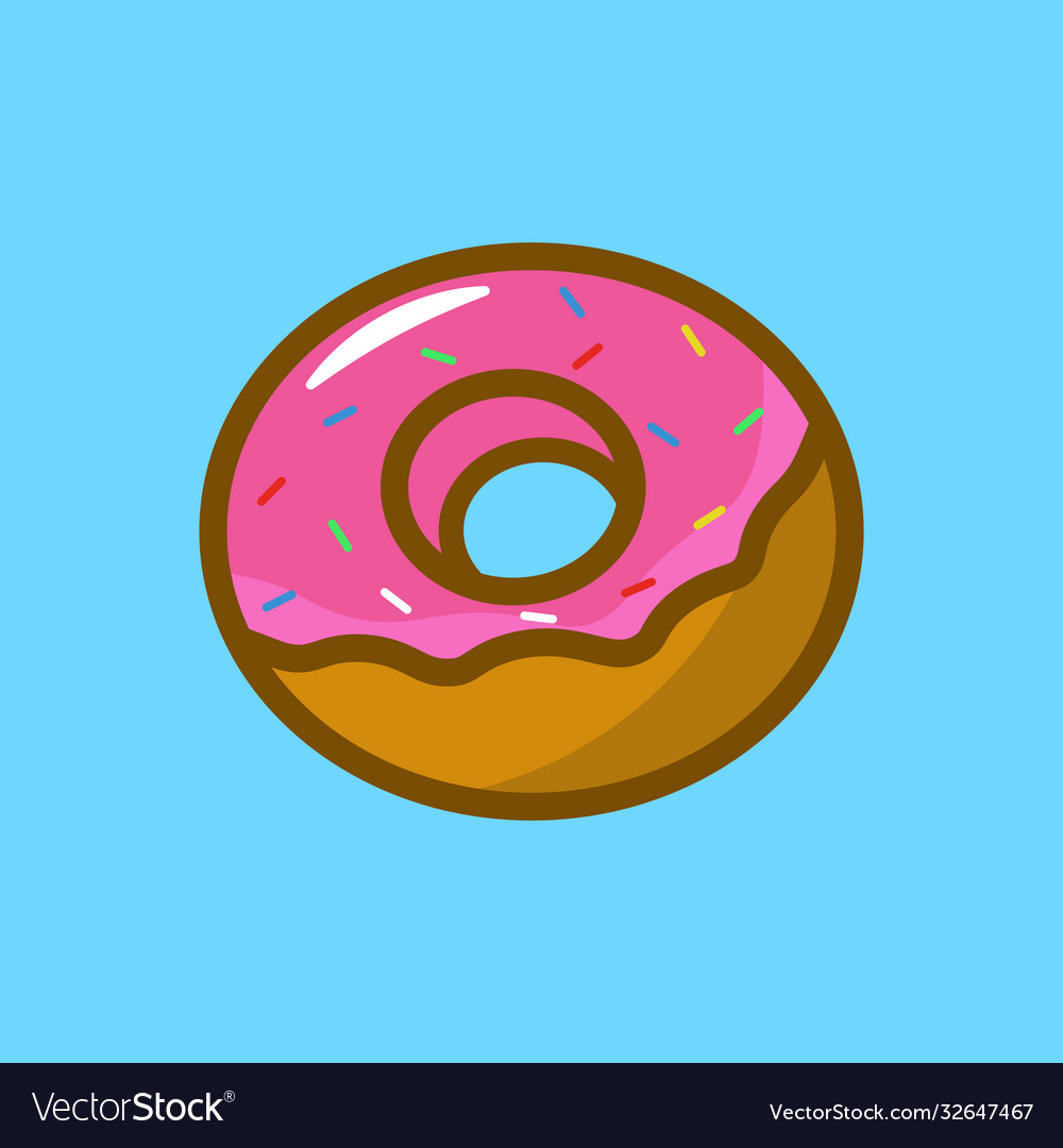 Doughnut Royalty Free Vector Image VectorStock