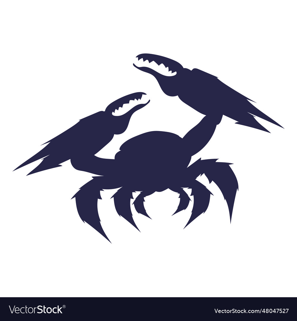 Creature Crab Silhouette Royalty Free Vector Image