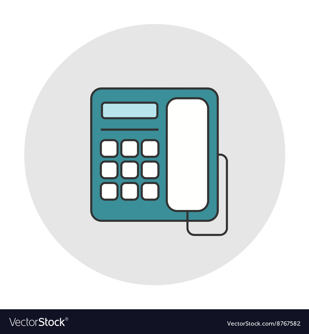 Office Deskphone Icon Royalty Free Vector Image