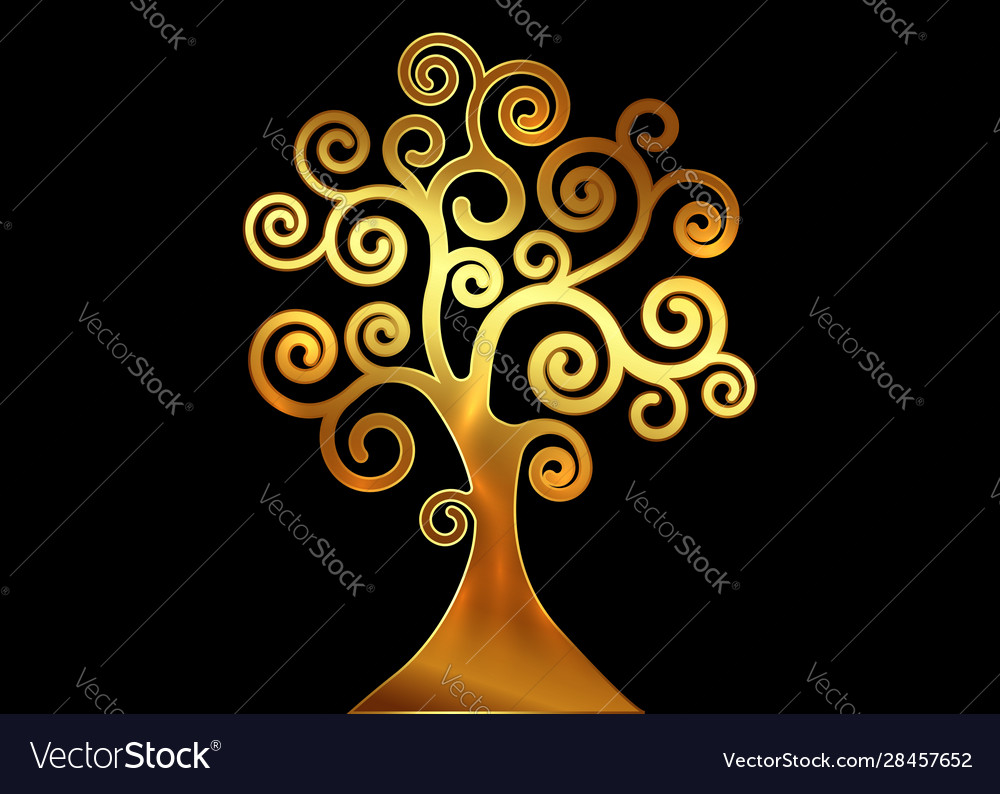 Tree Life Tree Natural Logo And Gold Tree Vector Image